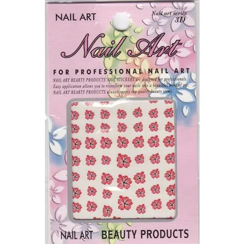 Ružové 3D nálepky, kvet ibišteka