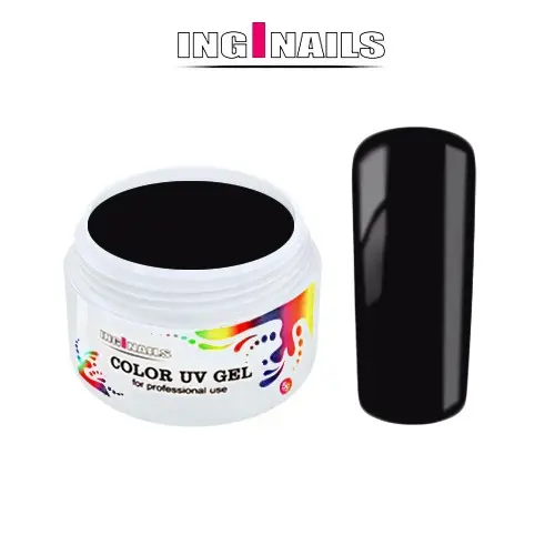Black - 5g Farebný UV Gel Inginails