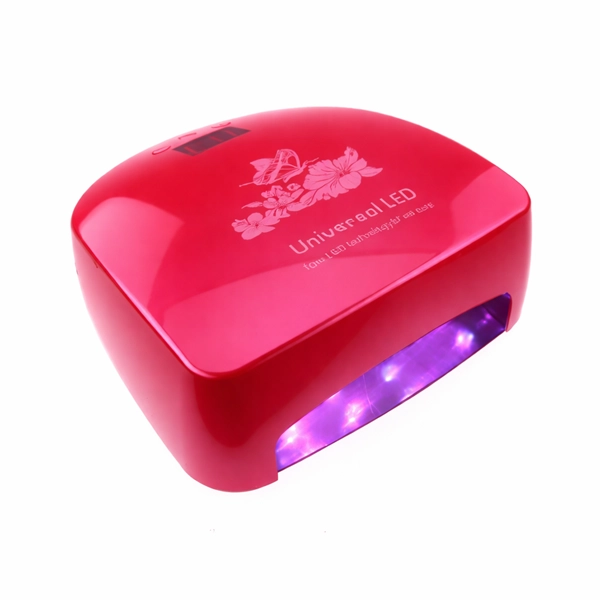 Ružovo-červená LED lampa na nechty - 66W