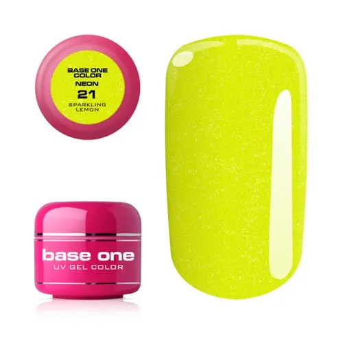 UV Gel na nechty Silcare Base One Neon - Sparkling Lemon 21, 5g