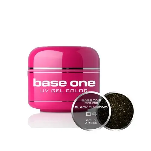 UV Gel na nechty Silcare Base One Black Diamond - Gold Amber 04, 5g