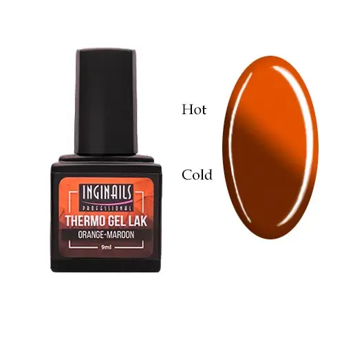 Farebný thermo gél lak Inginails Professional - Orange-Maroon