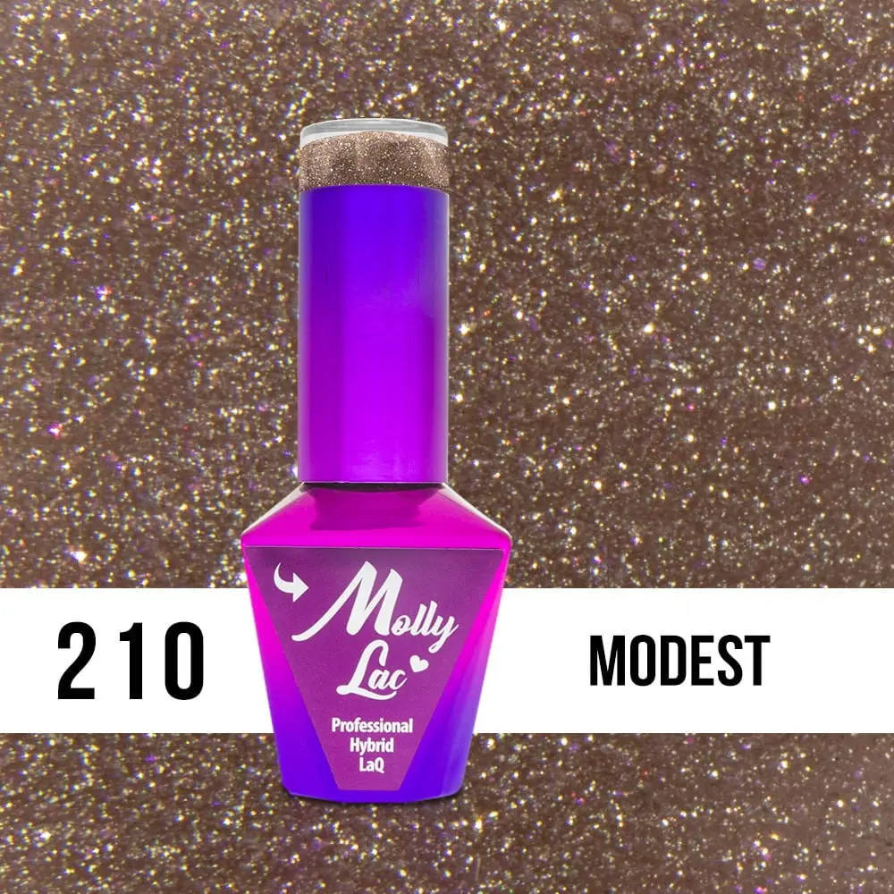 MOLLY LAC UV/LED gél lak Obsession - Modest 210, 10ml