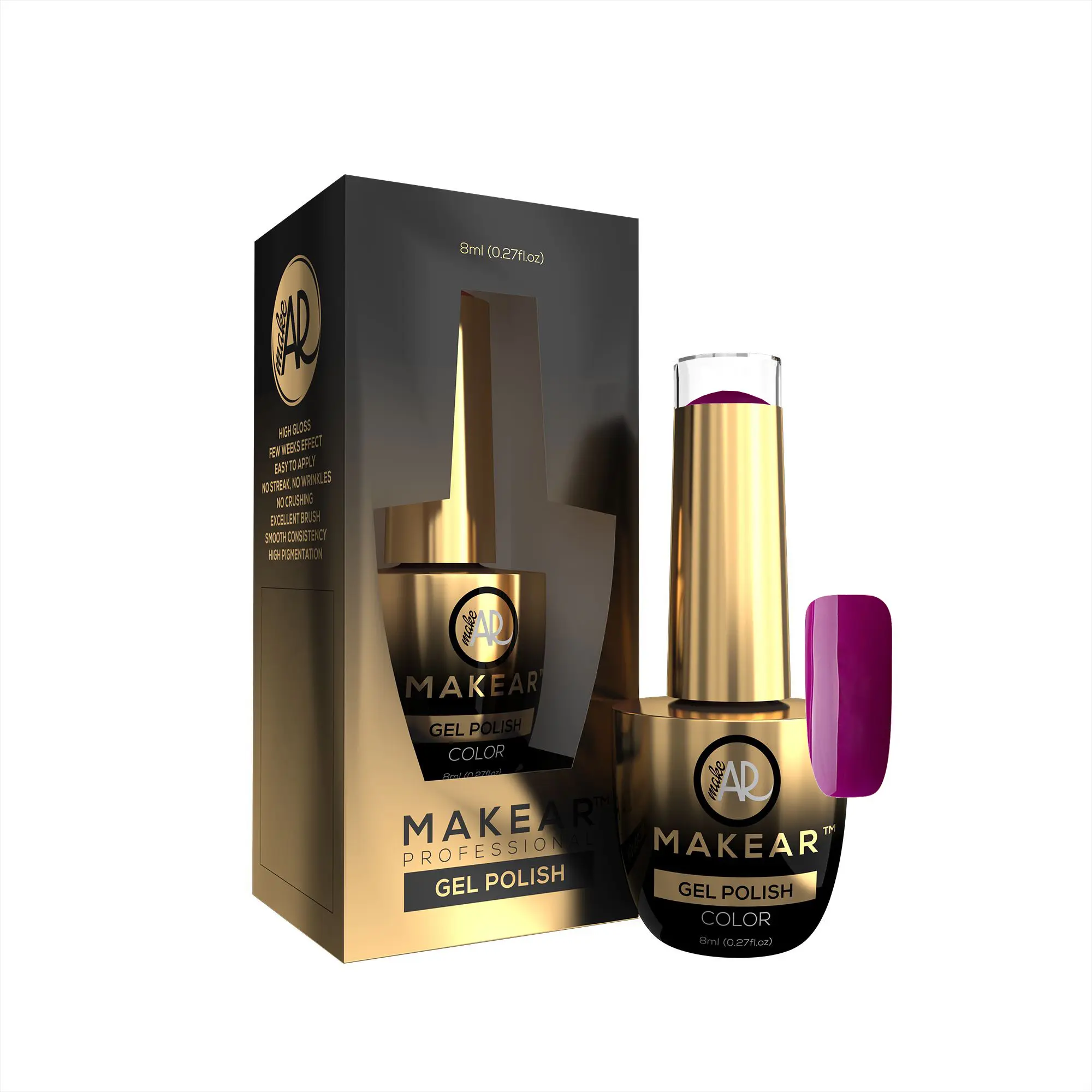 Makear Farebný gél lak Glamour - 740, 8ml