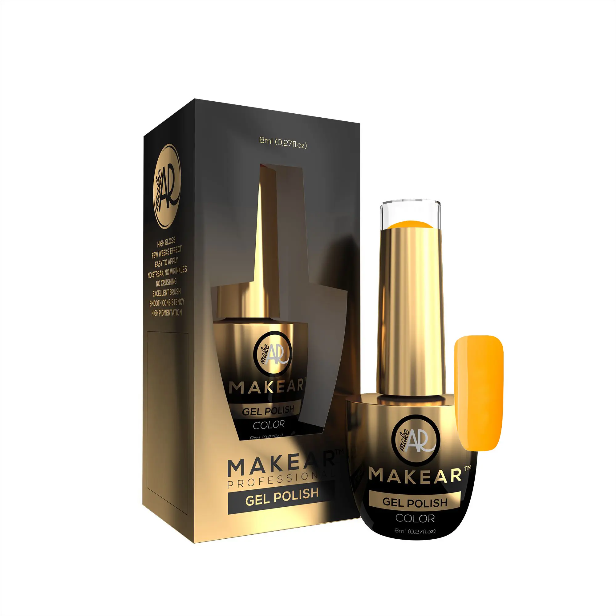 Makear Farebný gél lak - Neon light orange - N27, 8ml