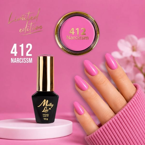 Gél lak, UV/LED Molly Lac - Narcism 412, 10ml