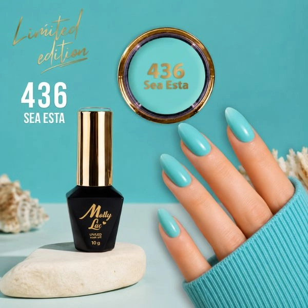 Gél lak, UV/LED Molly Lac - Sea Esta 436, 10ml