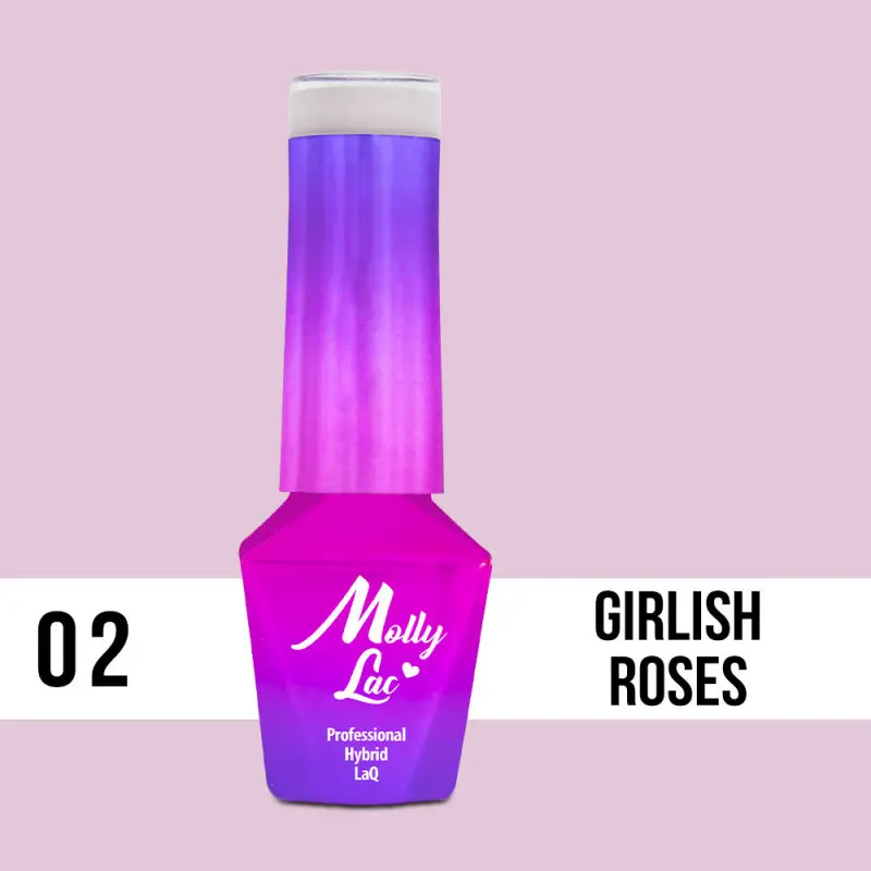 MOLLY LAC UV/LED gél lak Glamour Women -  Girlish Roses 02, 10ml