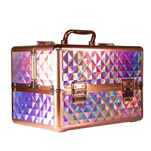 Kozmetický rozkladací kufrík - Molly Lac - zlatý
