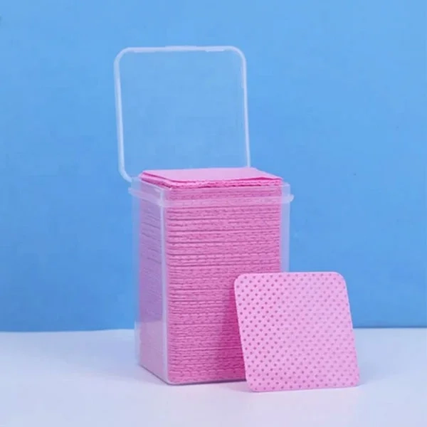 Perforované tampóny na nechty - ružové, 200ks