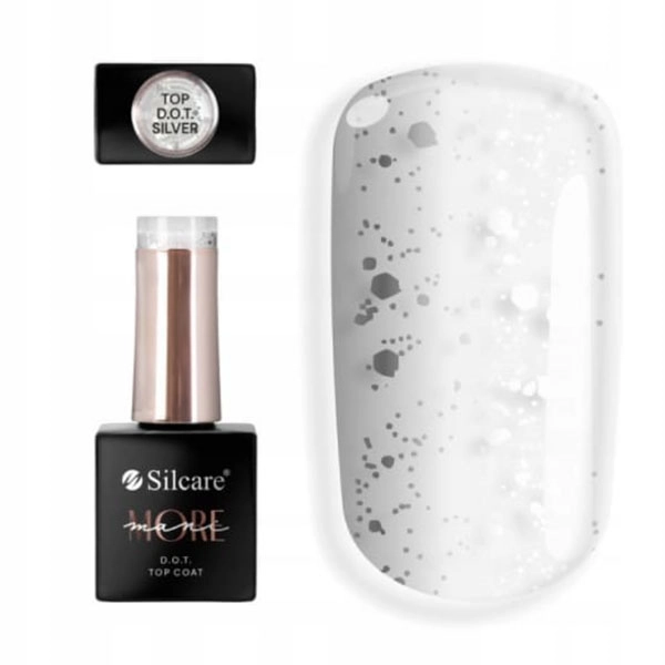 UV/LED Top Coat maniMORE - D.O.T. Silver, 10ml