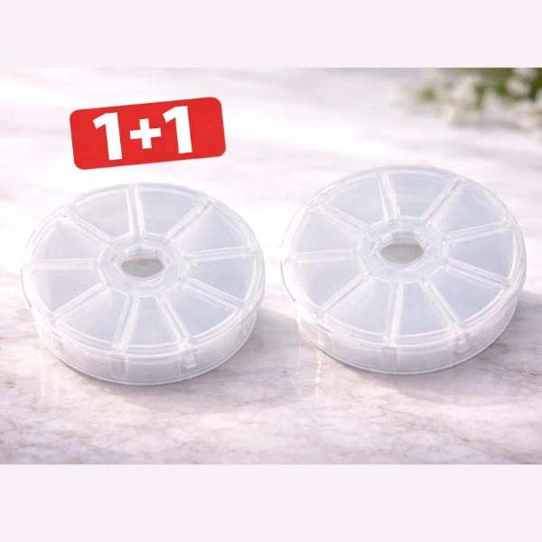 Box na ozdoby, prášky, tipy - 8-dielny - AKCIA 1+1 ZADARMO