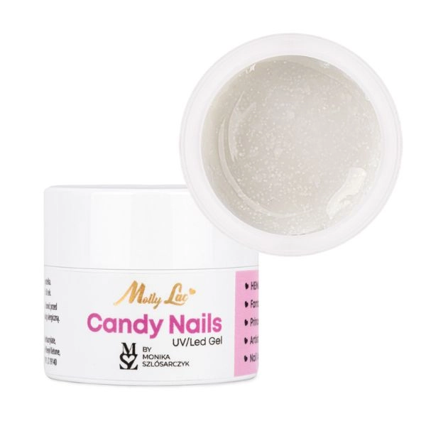 UV/LED gél Molly Nails Candy Nails - Candy Snow, 5g
