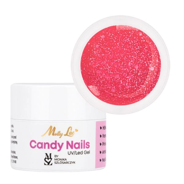 UV/LED gél Molly Nails Candy Nails - Candy Pink, 5g