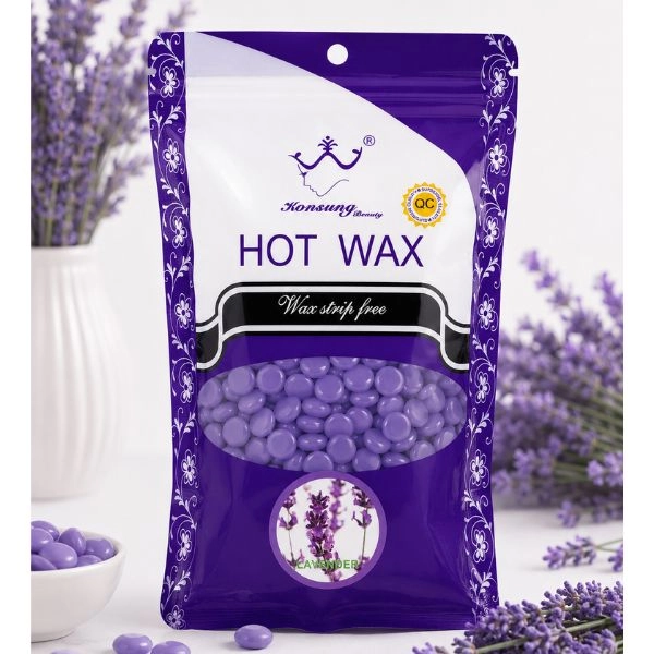 Kozmetický, depilačný vosk - perličky – Lavender, 100g