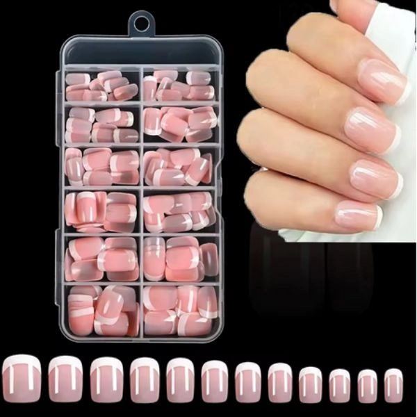 Tipy na nechty, 120ks - French Manicure
