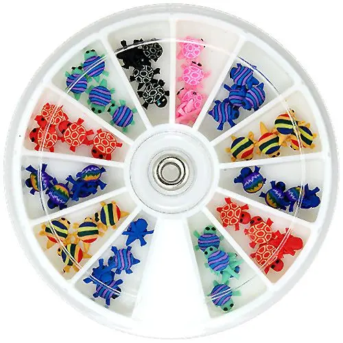 Sada fimo nail art - korytnačky