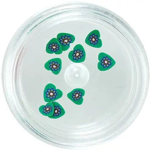 Keramické kvietky - tyrkysové v srdiečkovom pozadí