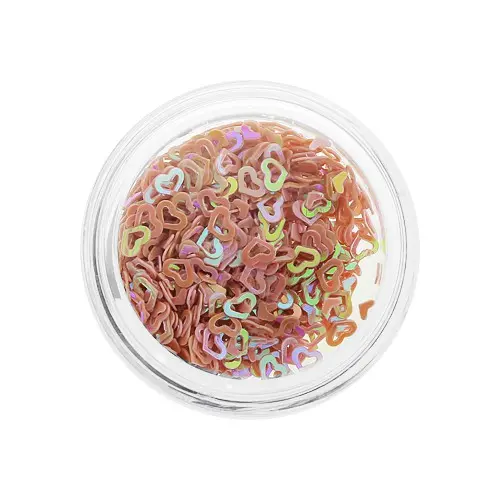 Ozdobné konfety - staroružové srdiečka