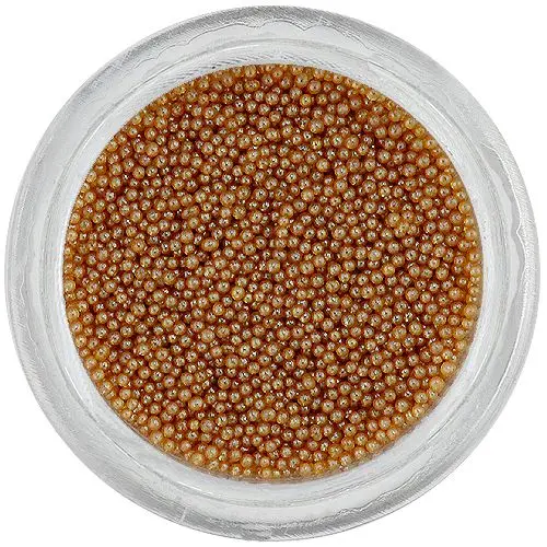 Svetlohnedé perly na nechty, 0,5mm
