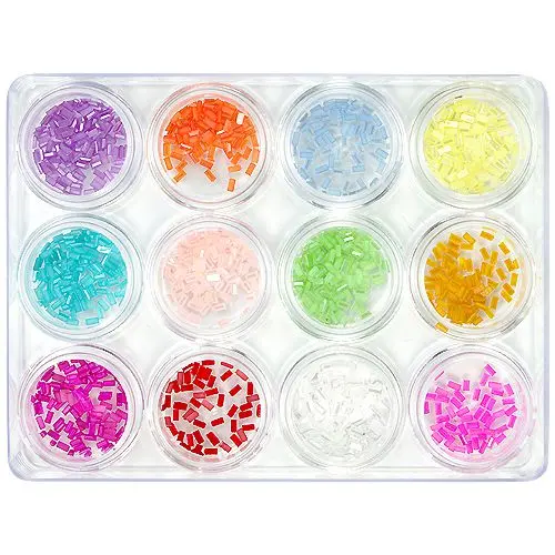 Obdĺžniky - ozdobná sada na nechty, 12ks