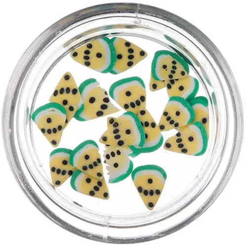 Fruit - narezané Fimo Nail Art, jackfruit