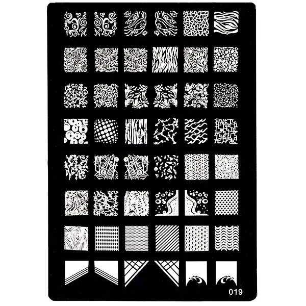 Platnička XL vo formáte A5 určená na pečiatkovanie nechtov, 019